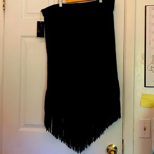 NWT 6th&LN black suede skirt